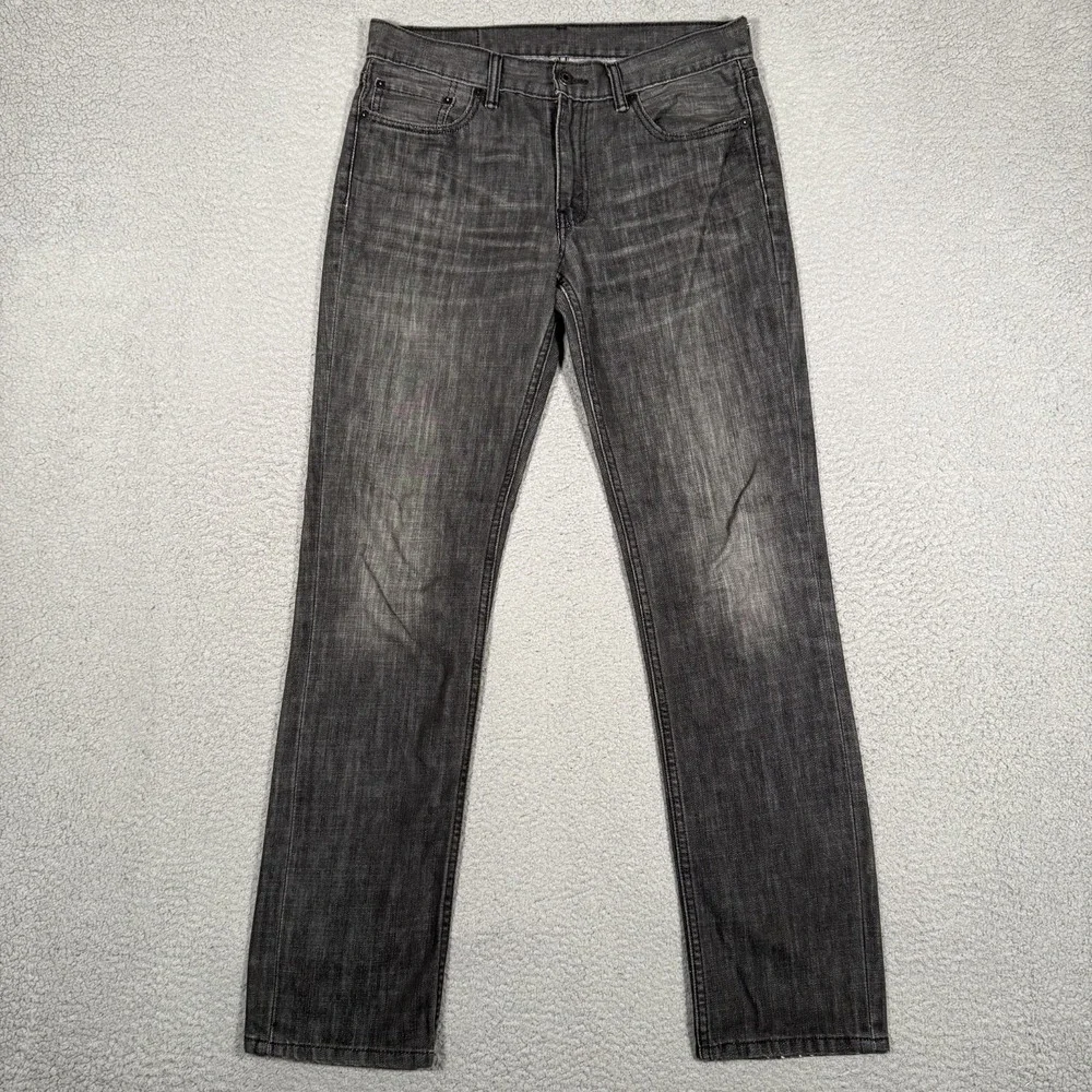 Levis Jeans Mens 33x34 Charcoal‎ 511 Slim Fit Casual Denim Logo Preppy 5 Pocket